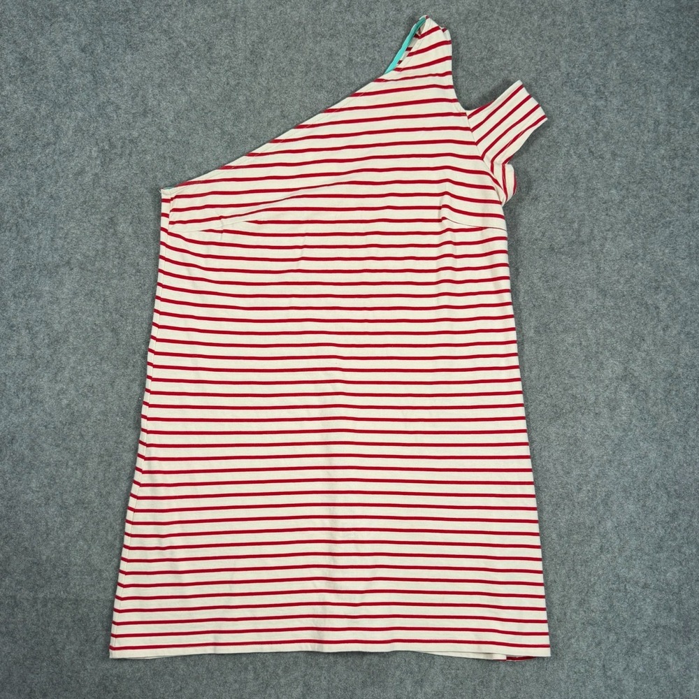 Anthropologie Maeve Marketa Striped One Cold Shoulder Dress Women's Size Large